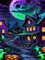 Halloween Diamond Art Kits for Adults, Skull Moon Pumpkin Lanterns (12x16 Inch)